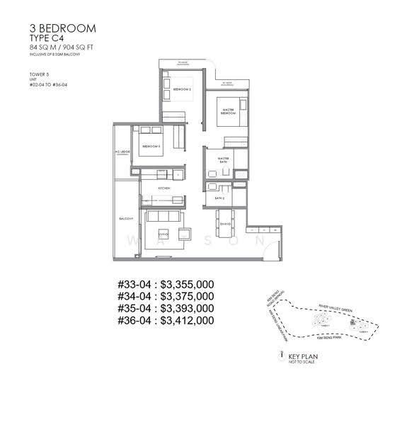 River Modern, River Galley Green, Orchard / River Valley, 3 Bedrooms, 904 sqft, Condominium For Sale, by Watson Poh, 500261601 - PropertyGuru.com.sg
