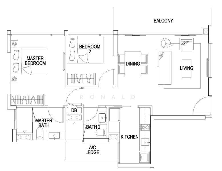 FLO Residence, Punggol Field Walk, Hougang / Punggol / Sengkang, 2 Bedrooms, 786 sqft, Condominium For Sale, by Ronald Ho, 500261873 - PropertyGuru.com.sg