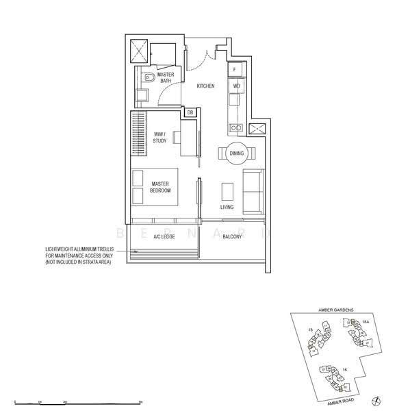 Amber Park, 18 Amber Gardens, East Coast / Marine Parade, 1 Bedroom, 484 sqft, Condominium For Sale, by Bernard Seow, 500261900 - Master Bedroom - PropertyGuru.com.sg