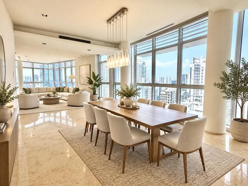 Setia Residences, 11 Evelyn Road, Newton / Novena, 4 Bedrooms, 3,348 sqft, Apartment For Rent, by Shelley Han, 500262048 - Living and Dining - PropertyGuru.com.sg