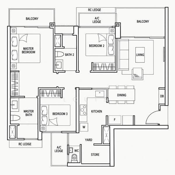 iNz Residence, 74 Choa Chu Kang Avenue 5, Dairy Farm / Bukit Panjang / Choa Chu Kang, 3 Bedrooms, 1,044 sqft, Condominium For Sale, by Louis Koh, 500262280 - PropertyGuru.com.sg