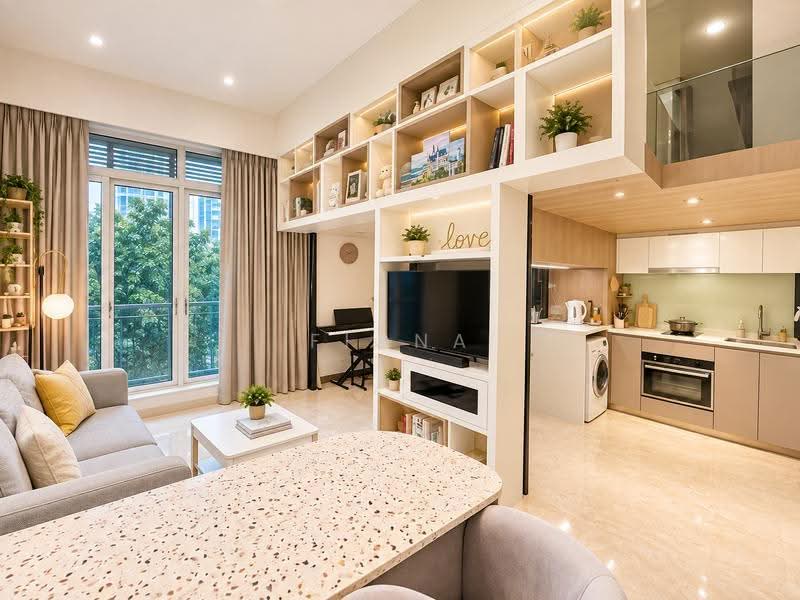 Euhabitat, 332 Jalan Eunos, Eunos / Geylang / Paya Lebar, 1 Bedroom, 527 sqft, Condominium For Sale, by Fiona Han, 500262375 - Living Room - PropertyGuru.com.sg