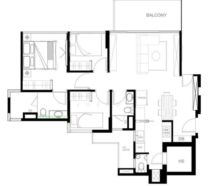 The Luxurie, 31 Compassvale Road, Hougang / Punggol / Sengkang, 3 Bedrooms, 1,060 sqft, Condominium For Rent, by Joshua Soh, 500262519 - PropertyGuru.com.sg