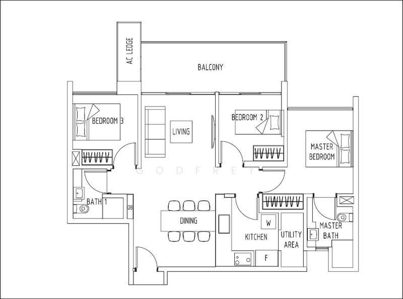 The Lakefront Residences, 48 Lakeside Drive, Boon Lay / Jurong / Tuas, 3 Bedrooms, 1,001 sqft, Condominium For Sale, by Godfrey Chan, 500262528 - PropertyGuru.com.sg