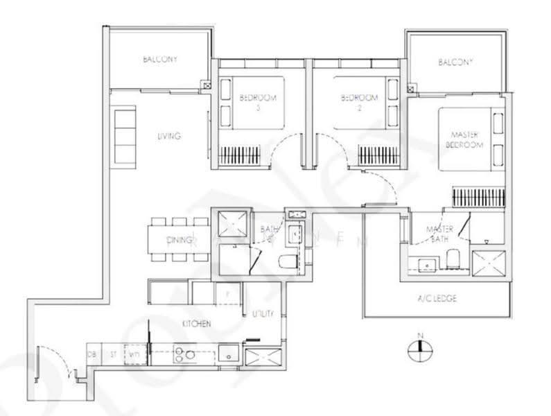 Sengkang Grand Residences, 74 Compassvale Bow, Hougang / Punggol / Sengkang, 3 Bedrooms, 1,023 sqft, Condominium For Sale, by Jasmine Tan P H, 500262619 - PropertyGuru.com.sg