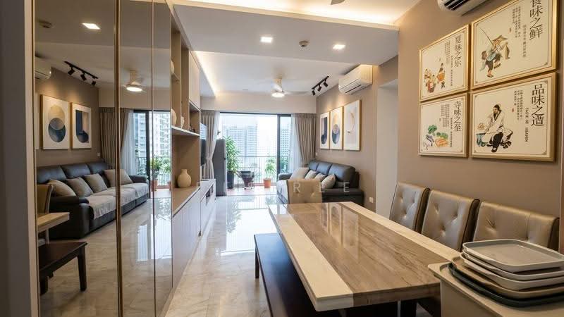 Kingsford Waterbay, 72 Upper Serangoon View, Hougang / Punggol / Sengkang, 4 Bedrooms, 1,109 sqft, Condominium For Sale, by Desiree Leung, 500262648 - Living Room - PropertyGuru.com.sg
