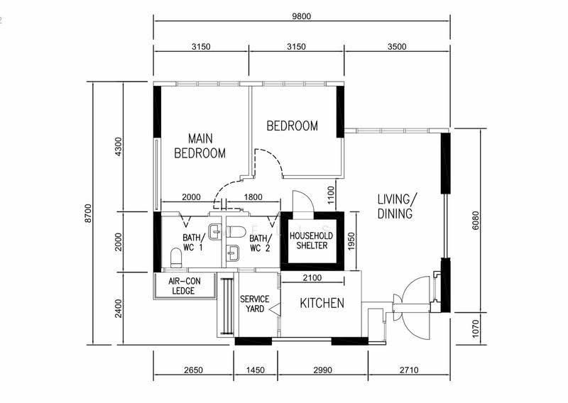 799A Woodlands Drive 60, 799A Woodlands Drive 60, Admiralty / Woodlands, 2 Bedrooms, 732 sqft, HDB Flat For Sale, by Wells Lim, 500262884 - PropertyGuru.com.sg