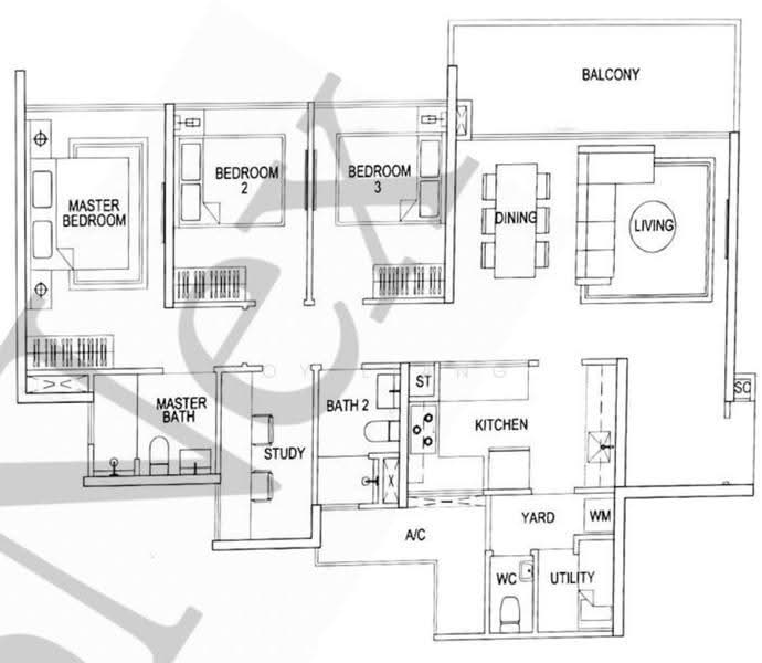 SkyPark Residences, Sembawang Drive, Sembawang / Yishun, 4 Bedrooms, 1,238 sqft, Condominium For Sale, by Roy Liang, 500263009 - PropertyGuru.com.sg