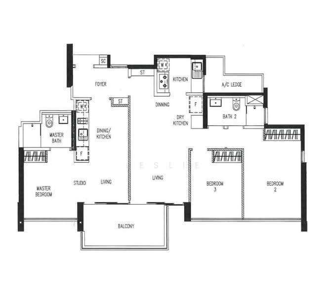 Twin Waterfalls, 82 Punggol Central, Hougang / Punggol / Sengkang, 3 Bedrooms, 1,119 sqft, Condominium For Sale, by Leslie Yap, 500263044 - PropertyGuru.com.sg