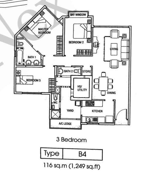 Rio Vista, 30 Upper Serangoon View, Hougang / Punggol / Sengkang, 3 Bedrooms, 1,249 sqft, Condominium For Rent, by Jyzelle Liu, 500263066 - PropertyGuru.com.sg
