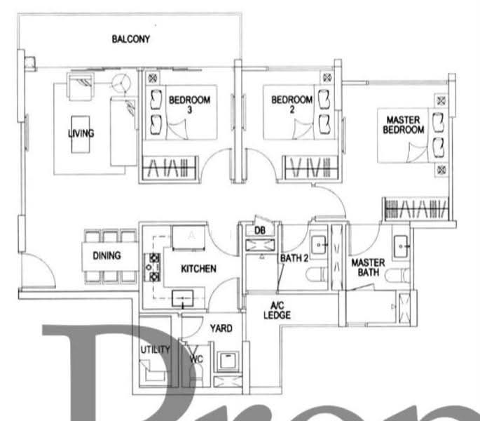 FLO Residence, Punggol Field Walk, Hougang / Punggol / Sengkang, 3 Bedrooms, 1,012 sqft, Condominium For Sale, by Alice Ong, 500263455 - PropertyGuru.com.sg