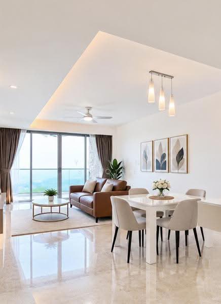 The Azure, 201 Ocean Drive, Harbourfront / Telok Blangah, 3 Bedrooms, 1,711 sqft, Condominium For Rent, by Yi Yun Shone Zhang, 500263646 - Living Room - PropertyGuru.com.sg