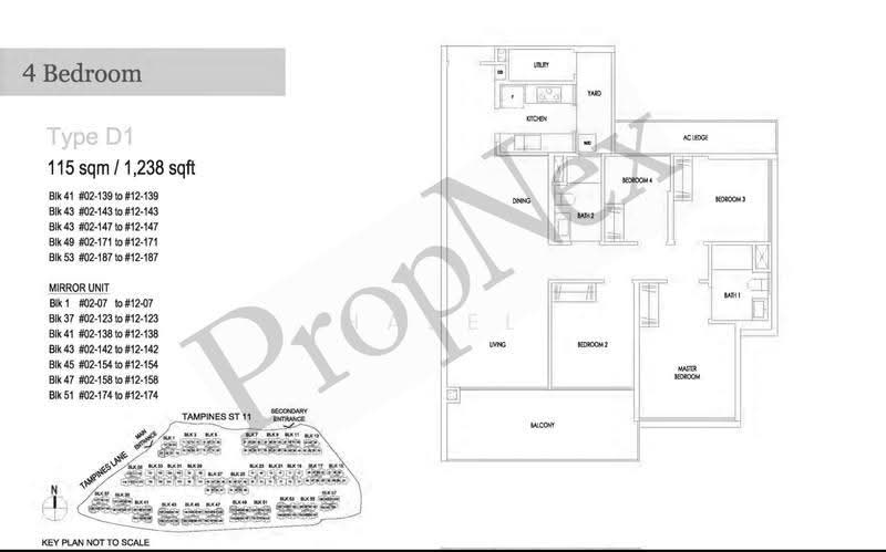 Treasure at Tampines, 41 Tampines Lane, Pasir Ris / Tampines, 4 Bedrooms, 1,238 sqft, Condominium For Sale, by Hazel Lim, 500263738 - PropertyGuru.com.sg