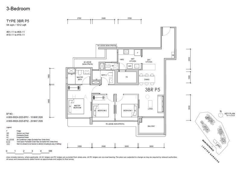 Lentor Gardens Residences, 68 Lentor Gardens, Mandai / Upper Thomson, 3 Bedrooms, 1,012 sqft, Apartment For Sale, by Hazel Toh, 500263928 - 3BR P5 - PropertyGuru.com.sg