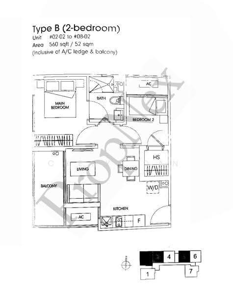 Silverscape, 39 LORONG 32 GEYLANG, Eunos / Geylang / Paya Lebar, 2 Bedrooms, 560 sqft, Apartment For Rent, by Cheryl Dan, 500263988 - PropertyGuru.com.sg
