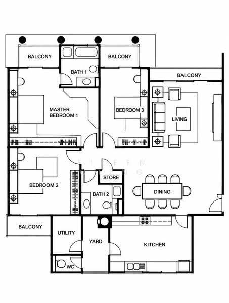 La Suisse I, 58 Swiss View, Newton / Novena, 3 Bedrooms, 2,110 sqft, Condominium For Sale, by Eileen Cheng, 500264126 - PropertyGuru.com.sg