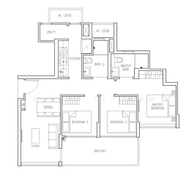 Lattice One, 1 Seraya Crescent, Ang Mo Kio / Bishan / Thomson, 3 Bedrooms, 872 sqft, Condominium For Rent, by Anthea Yeo 杨丽娇, 500264341 - PropertyGuru.com.sg