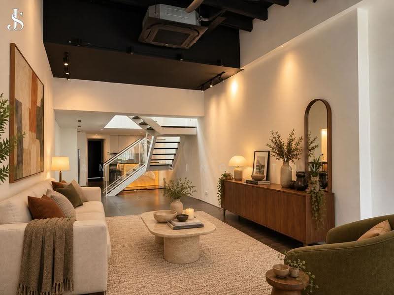 21 emerald hill, Emerald Hill, Orchard / River Valley, 4 Bedrooms, 2,877 sqft, Conservation House For Rent, by James Singleton, 500264364 - Living Room (Furniture AI Enhanced) - PropertyGuru.com.sg