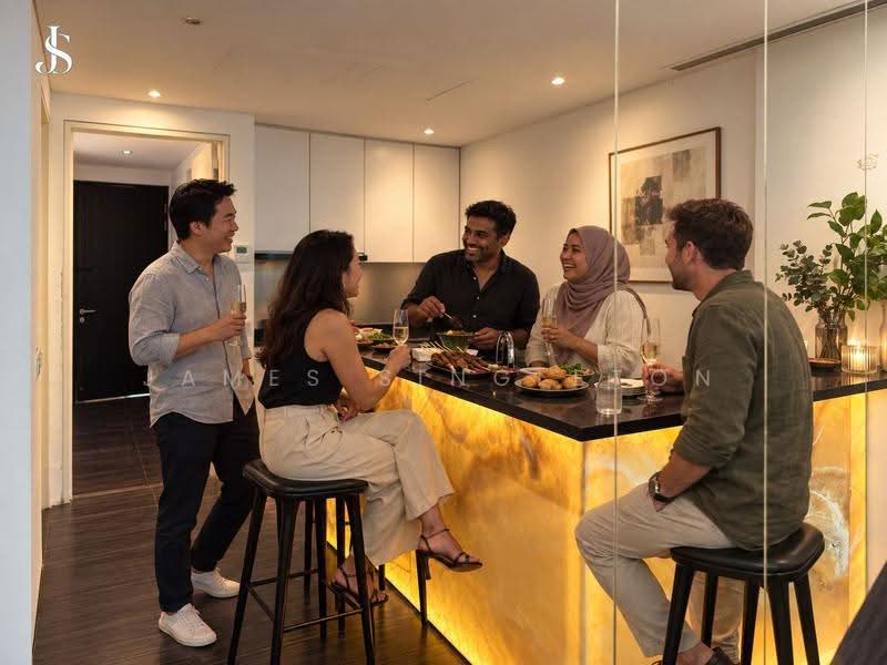 21 emerald hill, Emerald Hill, Orchard / River Valley, 4 Bedrooms, 2,877 sqft, Conservation House For Rent, by James Singleton, 500264364 - Kitchen(People & furnishing AI Enhanced) - PropertyGuru.com.sg