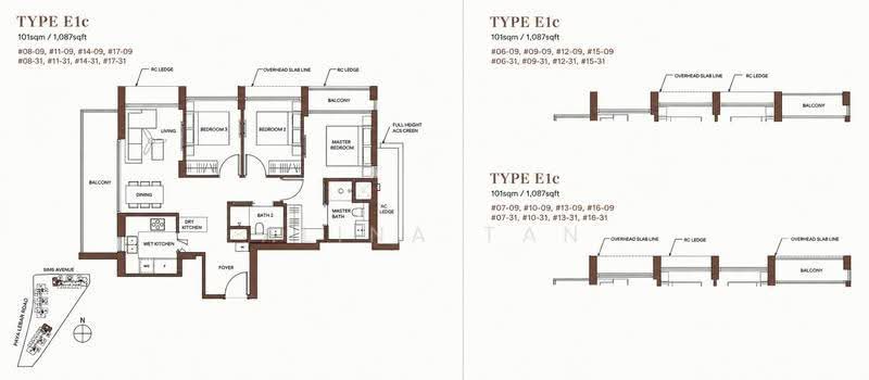 Park Place Residences, 2 Paya Lebar Road, Eunos / Geylang / Paya Lebar, 3 Bedrooms, 1,087 sqft, Condominium For Sale, by Alina Tan, 500264426 - PropertyGuru.com.sg