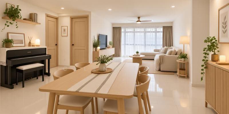 654B Jurong West Street 61, 654B Jurong West Street 61, Boon Lay / Jurong / Tuas, 3 Bedrooms, 1,184 sqft, HDB Flat For Sale, by Celena Tan, 500264555 - Living Room AI-staged - PropertyGuru.com.sg