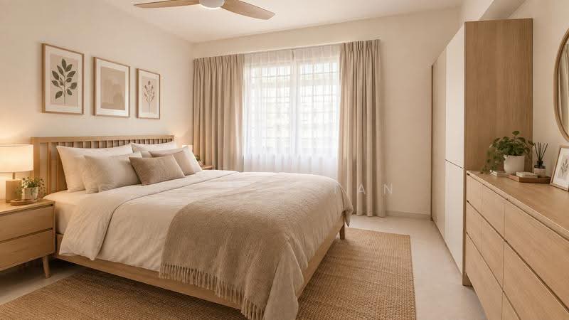 654B Jurong West Street 61, 654B Jurong West Street 61, Boon Lay / Jurong / Tuas, 3 Bedrooms, 1,184 sqft, HDB Flat For Sale, by Celena Tan, 500264555 - Master Bedroom AI-staged - PropertyGuru.com.sg