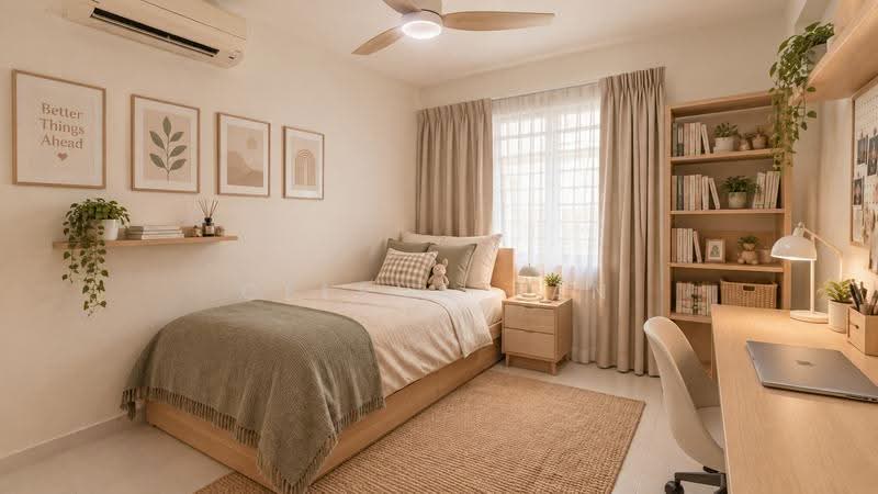 654B Jurong West Street 61, 654B Jurong West Street 61, Boon Lay / Jurong / Tuas, 3 Bedrooms, 1,184 sqft, HDB Flat For Sale, by Celena Tan, 500264555 - Bedroom 2 AI-staged - PropertyGuru.com.sg