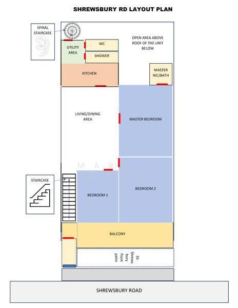 Shrewsbury Road, Shrewsbury Road, Newton / Novena, 3 Bedrooms, 1,100 sqft, Walk-up Apartment For Rent, by Martin Wong, 500264710 - PropertyGuru.com.sg