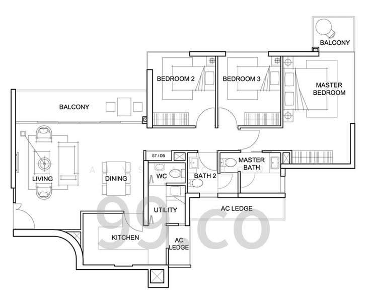 Foresque Residences, 101 Petir Road, Dairy Farm / Bukit Panjang / Choa Chu Kang, 3 Bedrooms, 1,184 sqft, Condominium For Sale, by Alyssa Chow, 500264907 - PropertyGuru.com.sg