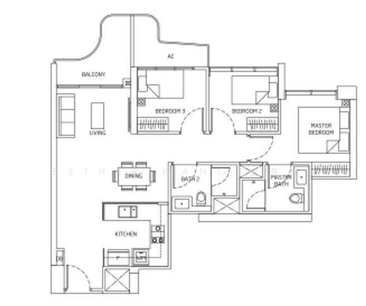 Queens Peak, 3 Dundee Road, Alexandra / Commonwealth, 3 Bedrooms, 850 sqft, Condominium For Rent, by Esther Wang 王芝茵, 500265115 - PropertyGuru.com.sg