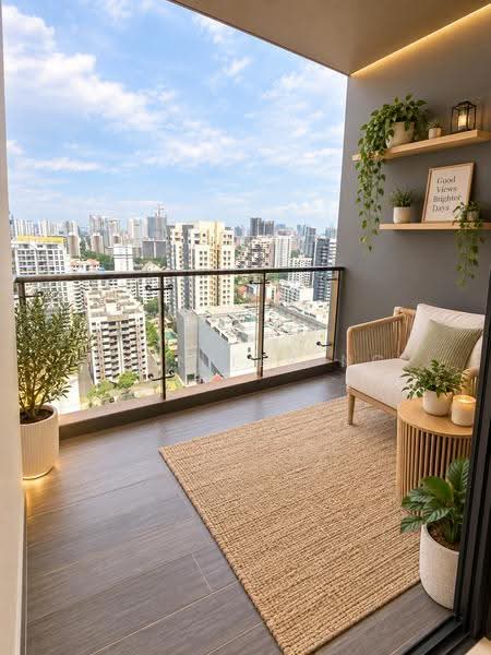 Verticus, 5 Jalan Kemaman, Balestier / Toa Payoh, 1 Bedroom, 441 sqft, Condominium For Sale, by Jennifer Ng, 500265120 - Artist Impression - Balcony - PropertyGuru.com.sg
