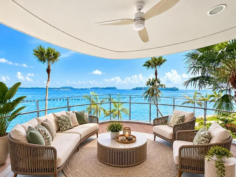 Seascape @ Sentosa Cove, 59 Cove Way, Harbourfront / Telok Blangah, 3 Bedrooms, 2,174 sqft, Condominium For Sale, by Sandy Lim 林莎莎, 500265233 - Balcony - PropertyGuru.com.sg