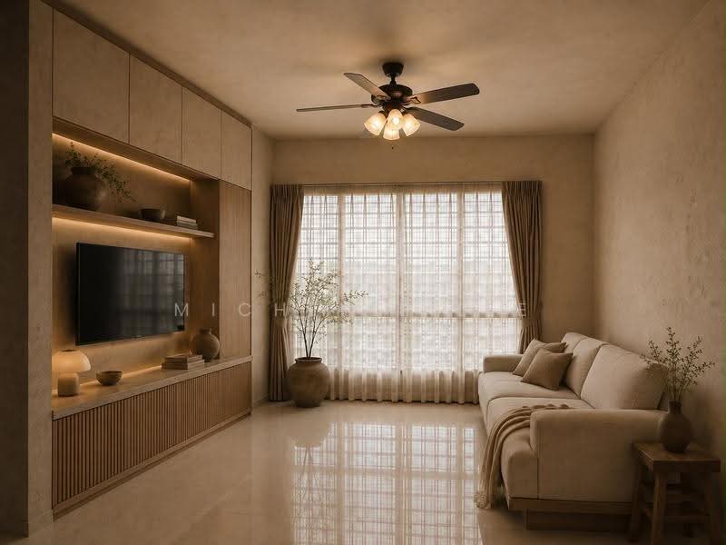 Castle Green, 481 Yio Chu Kang Road, Mandai / Upper Thomson, 2 Bedrooms, 947 sqft, Condominium For Sale, by Michelle Lee, 500265281 - Living Room - PropertyGuru.com.sg