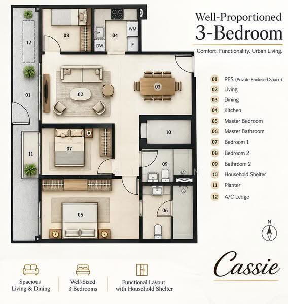 Hijauan, 63 Cavenagh Road, Orchard / River Valley, 3 Bedrooms, 1,141 sqft, Condominium For Sale, by Cassie Ang, 500265569 - PropertyGuru.com.sg