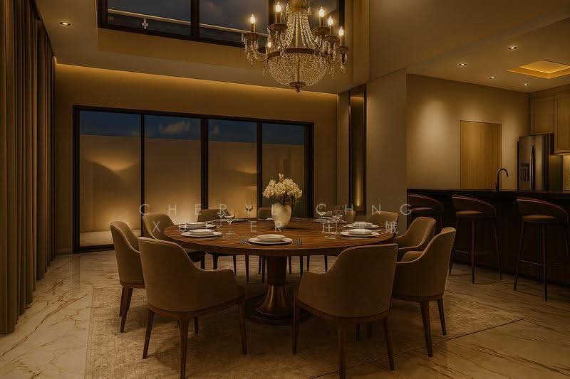 FREEHOLD SEMI-D BUILT UP $931 PSF | BRAND NEW | 8,376 SQFT BUILT UP | LIFT + POOL, Mandai / Upper Thomson, 9 Bedrooms, 8,346 sqft, Semi-Detached House For Sale, by Cheryl Chng Xue'Er 庄雪娥, 500265622 - Dining Room - PropertyGuru.com.sg