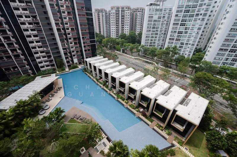 Riverfront Residences, 55 Hougang Avenue 7, Hougang / Punggol / Sengkang, 2 Bedrooms, 721 sqft, Condominium For Sale, by Michael Hong GuangYuan, 500265780 - Pool View from the Balcony - PropertyGuru.com.sg