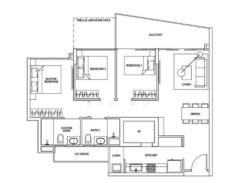 1 Canberra, 19 Canberra Drive, Sembawang / Yishun, 3 Bedrooms, 1,055 sqft, Executive Condominium For Sale, by Bob Wu, 500265817 - Master Bedroom - PropertyGuru.com.sg