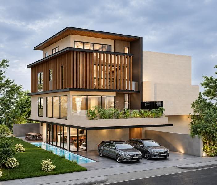 District 19 Luxury Brand New Semi-Detached Home at Serangoon Gardens, Hougang / Punggol / Sengkang, 6 Bedrooms, 7,114 sqft, Semi-Detached House For Sale, by George Koh 许晋铨, 500265908 - Exterior - PropertyGuru.com.sg