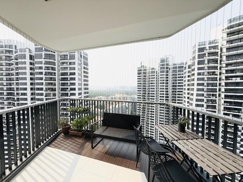 d'Leedon (Former Farrer Court), 13 Leedon Heights, Tanglin / Holland / Bukit Timah, 4 Bedrooms, 1,615 sqft, Condominium For Rent, by Brenda Koh, 500266432 - Balcony - PropertyGuru.com.sg
