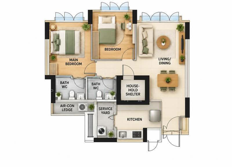 414A Fernvale Link, 414A Fernvale Link, Seletar / Yio Chu Kang, 2 Bedrooms, 732 sqft, HDB Flat For Sale, by Pius Yap Chih Hong 叶智弘, 500266537 - PropertyGuru.com.sg