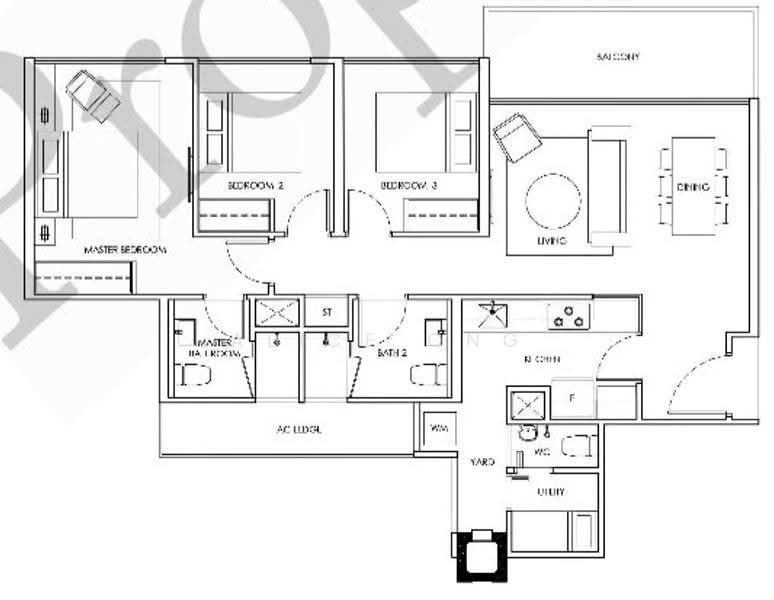 Waterwoods, Punggol Field Walk, Hougang / Punggol / Sengkang, 3 Bedrooms, 1,044 sqft, Condominium For Sale, by Alice Ong, 500266640 - PropertyGuru.com.sg