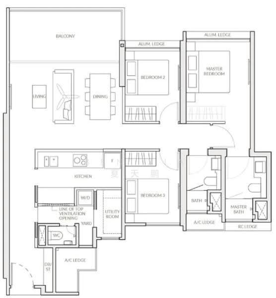 The Woodleigh Residences, 23 Bidadari Park Drive, Macpherson / Potong Pasir, 3 Bedrooms, 1,119 sqft, Apartment For Sale, by Ben XIA 夏天鹏, 500266917 - PropertyGuru.com.sg