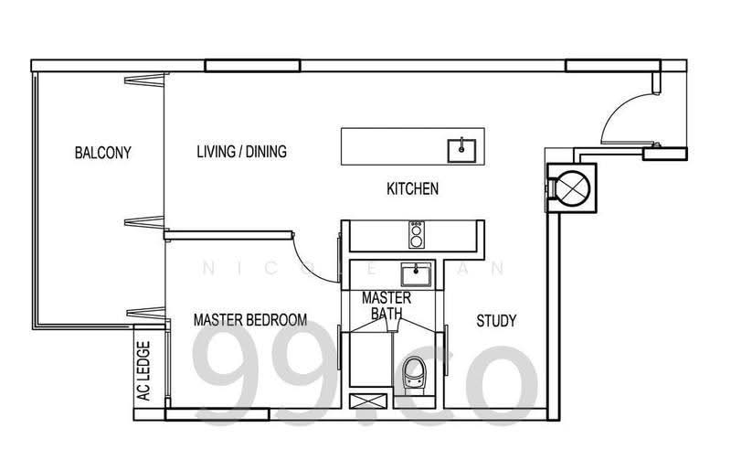 Seahill, West Coast Crescent, Buona Vista / West Coast / Clementi New Town, 2 Bedrooms, 710 sqft, Condominium For Sale, by Nicole Fan, 500267124 - PropertyGuru.com.sg