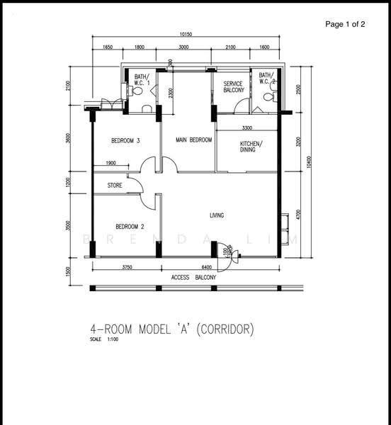 837 Hougang Central, 837 Hougang Central, Hougang / Punggol / Sengkang, 3 Bedrooms, 1,066 sqft, HDB Flat For Sale, by Brenda Lim, 500267239 - PropertyGuru.com.sg