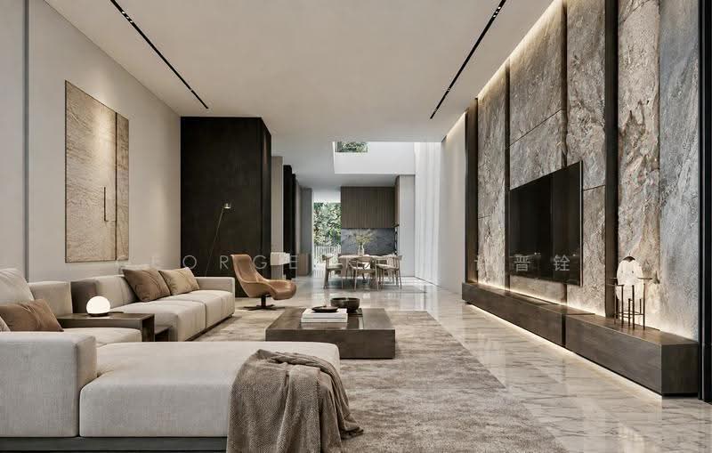 Brand New Luxury Terrace Mins to Lorong Chuan MRT, Hougang / Punggol / Sengkang, 6 Bedrooms, 7,951 sqft, Terraced House For Sale, by George Koh 许晋铨, 500267271 - Living Room - PropertyGuru.com.sg