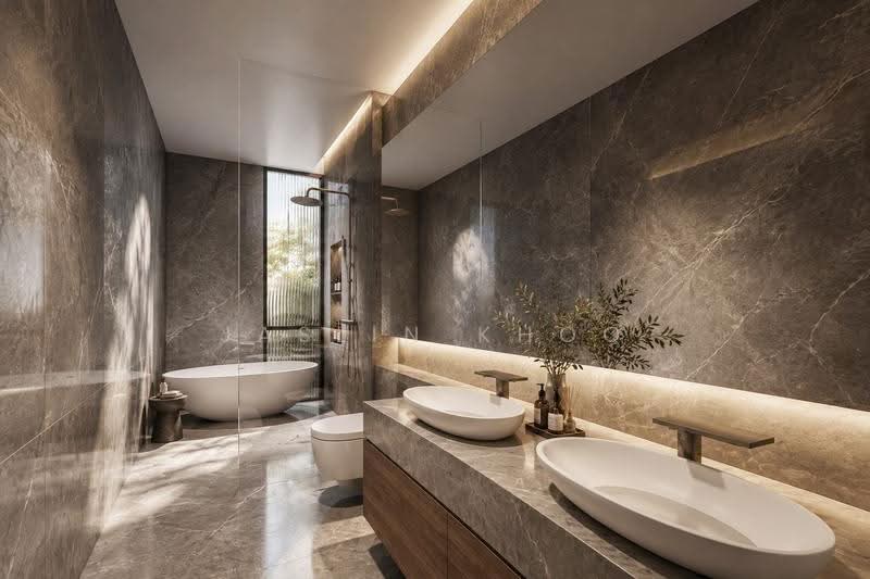 District 19 Luxury Brand New Terrace Home at Lor Chuan, Hougang / Punggol / Sengkang, 6 Bedrooms, 7,951 sqft, Terraced House For Sale, by Jaslin Khoo, 500267300 - Bathroom - PropertyGuru.com.sg