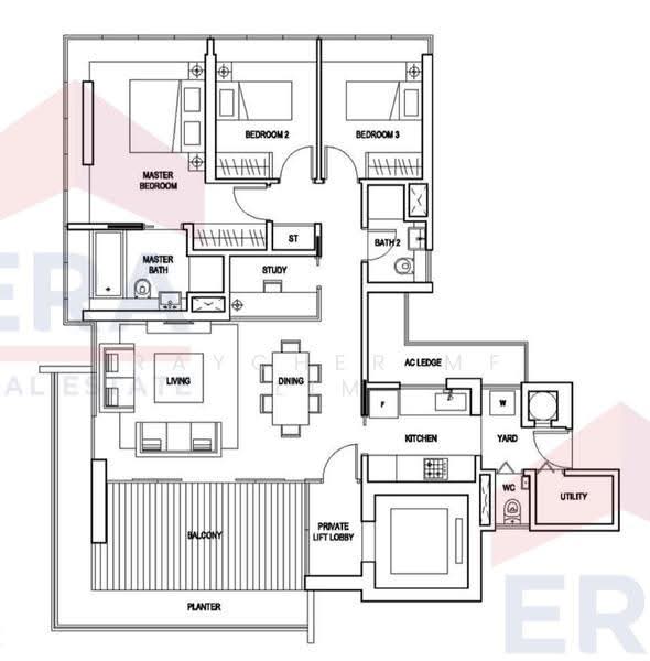Skyline Residences, 608 Telok Blangah Road, Harbourfront / Telok Blangah, 3 Bedrooms, 1,475 sqft, Condominium For Rent, by Raycher MF Lim, 500267405 - PropertyGuru.com.sg