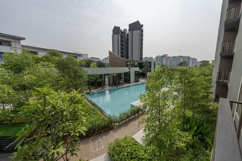 Norwood Grand, Admiralty / Woodlands, 3 Bedrooms, 904 sqft, Condominium For Rent, by Sebastian Wee, 500267430 - Poolview from Balcony - PropertyGuru.com.sg