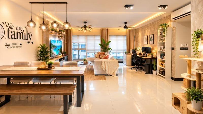 326D Anchorvale Road, 326D Anchorvale Road, Hougang / Punggol / Sengkang, 3 Bedrooms, 1,205 sqft, HDB Flat For Sale, by James Yeo, 500267593 - Living Room - PropertyGuru.com.sg