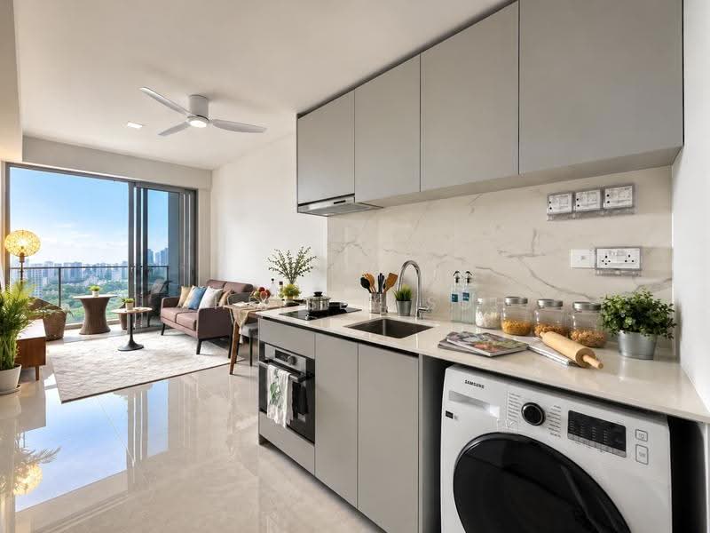 PRICED TO SELL | SUPER CHEAP High-Floor | Below $1.35M | 3% Yield | Perfect for Investors / Couples, East Coast / Marine Parade, 1 Bedroom, 452 sqft, Condominium For Sale, by Chelsey Soh, 500267646 - Kitchen & Dining - PropertyGuru.com.sg